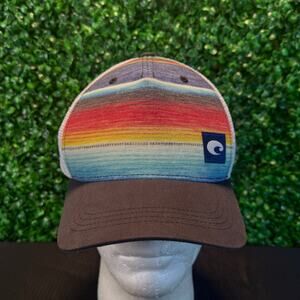 NWT Adult Costa Baja Striped Trucker Hat Great Gift Outdoor Beach Hat